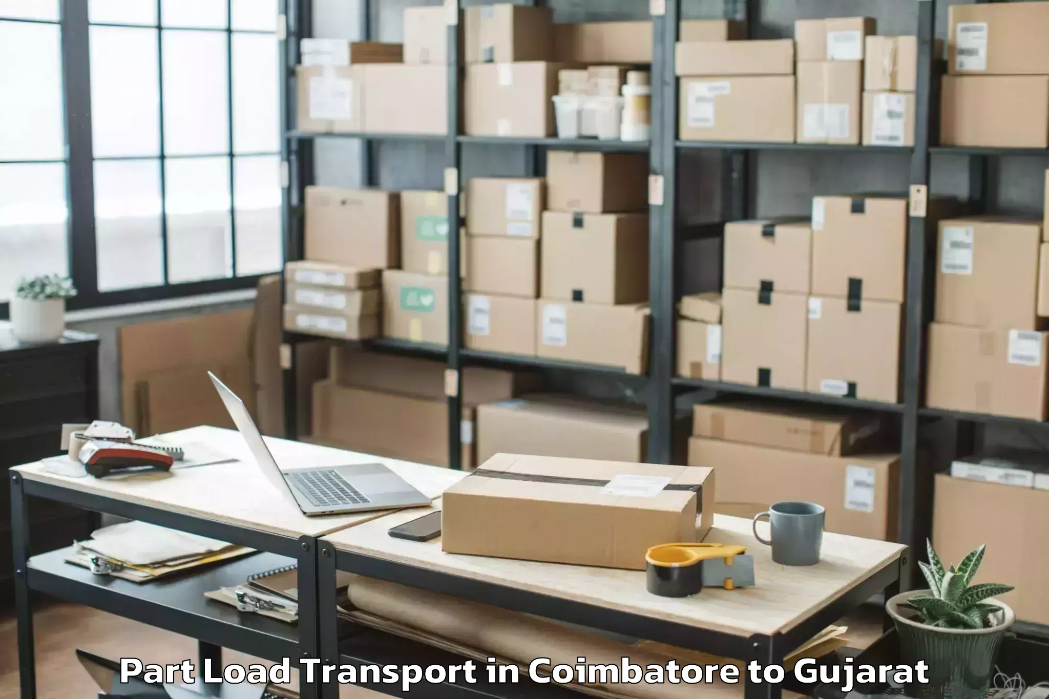 Get Coimbatore to Dhuwaran Part Load Transport